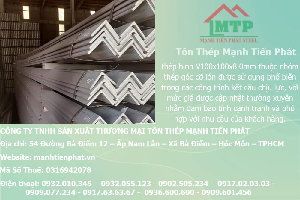 Bảng báo giá thép hình V100x100x8.0mm Á Châu ACS tại Phường Thới An (Quận 12 cũ) 9 thep V100x100x8.0mm a chau 9
