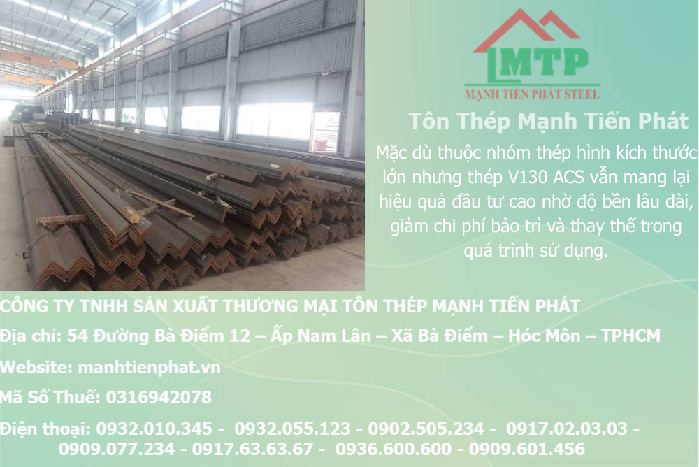 Bảng báo giá thép hình V130x130x10mm Á Châu ACS tại Phường Tân Hòa (Quận Tân Bình cũ) 6 thep V130x130x10mm a chau 23