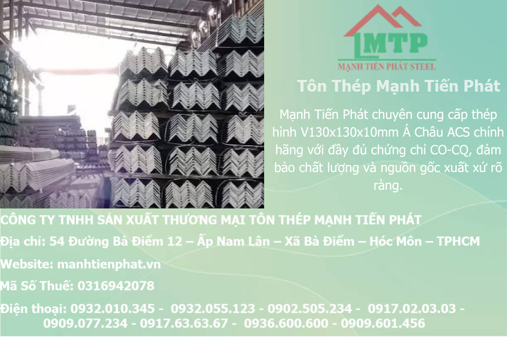 Bảng báo giá thép hình V130x130x10mm Á Châu ACS tại Phường Tân Sơn Hòa (Quận Tân Bình cũ) 6 thep V130x130x10mm a chau 26