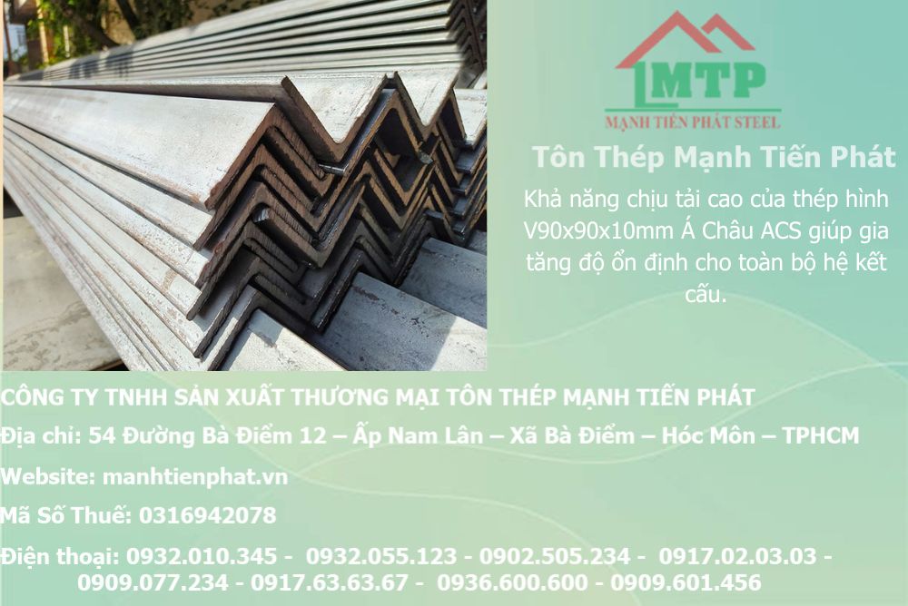 Bảng báo giá thép hình V90x90x10mm Á Châu ACS tại Phường Long Bình (TP. Thủ Đức (cũ)) 9 thep V90x90x10mm a chau 19