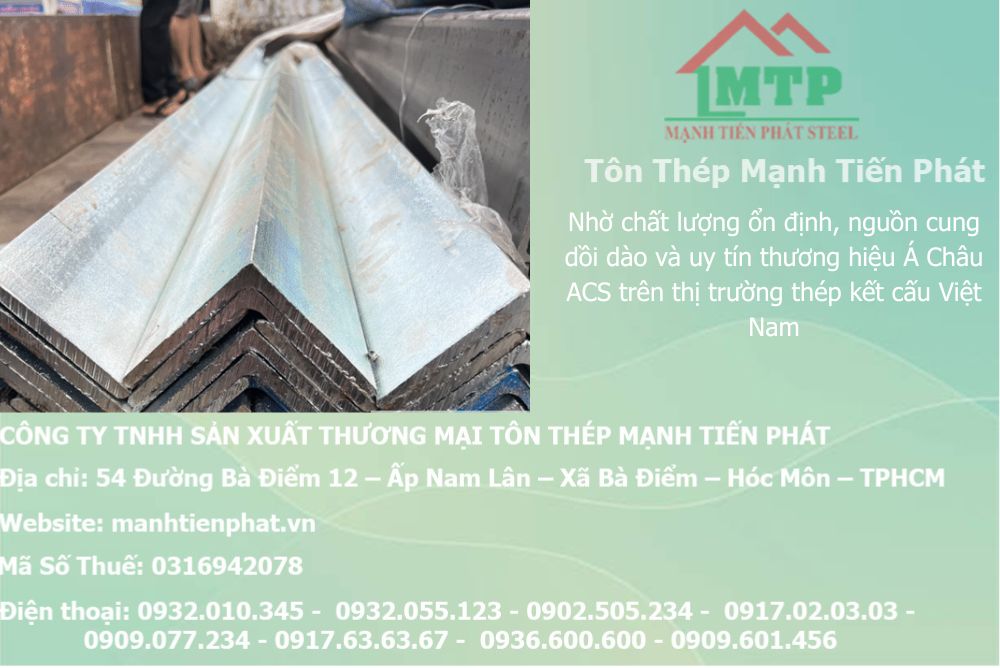 Bảng báo giá thép hình V200x200x20mm Á Châu ACS tại Phường Phú Thọ Hòa (Quận Tân Phú (cũ)) 10 thep V200x200x20mm a chau 20