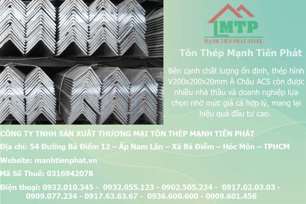 Bảng báo giá thép hình V200x200x20mm Á Châu ACS tại Phường Phú Định (Quận 8 (cũ)) 8 thep V200x200x20mm a chau 31