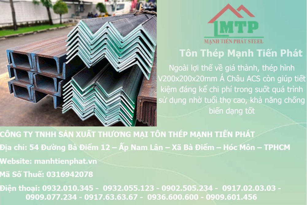 Bảng báo giá thép hình V200x200x20mm Á Châu ACS tại Phường Phú Định (Quận 8 (cũ)) 7 thep V200x200x20mm a chau 37