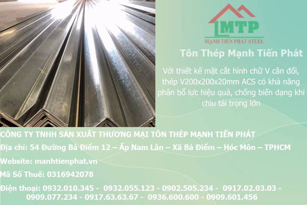 Bảng báo giá thép hình V200x200x20mm Á Châu ACS tại Phường Bình Thạnh ( Quận Bình Thạnh (cũ)) 8 thep V200x200x20mm a chau 7
